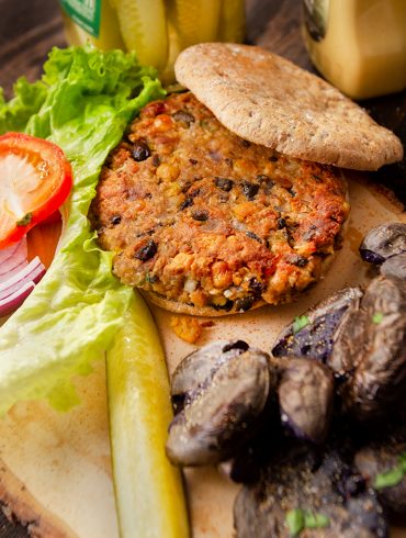 Guy Fieri inspired Veggie Burger