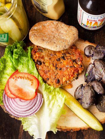a spicy vegetarian meatless burger