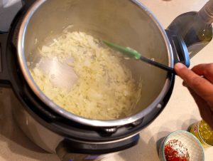 Sauté onion until softened with Instant Pot set to Normal Sauté