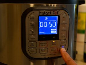 Set Instant Pot manually to cook 50 minutes and allow it to slowly release pressure once finished