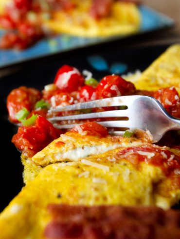 Ricotta Omelet with Tomato Vinaigrette