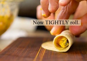 Tightly roll taquitos