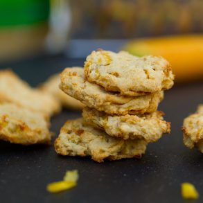 stack of apple carrot dog cookies