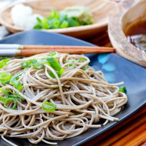 Japanese soba with dipping sauce