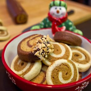 Cream Cheese and Gingerbread Pinwheel Cookies